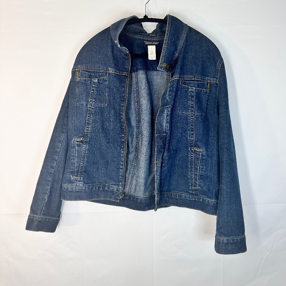 Jones New York Sport Premium Denim Jacket XL Stretch